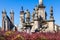 St Spirit church, White tower, town hall and Marian column, Great square, town Hradec Kralove, Czech republic