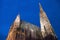 St Stephen Cathedral (Stephansdom) in night Vienna