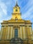 St. Teresa church cathedral sits on a downtown corner of Budapest, Hungary.