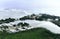 St thomas usvi  aerial view dock in lagoon