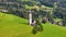 St. Valentin Church on alpine meadow in Castelrotto, Dolomites, Alps, Italy