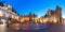 St Veerle`s Square at night, Ghent, Belgium