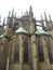 St. Vitus Cathedral in Prague, Czech Republic, side view. Gothic architectural style.