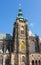 St. Vitus Cathedral tower in Prague Castle courtyard, Czech Republic