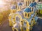 St Volodymyr`s Cathedral Kyiv Kiev Ukrain landmarks. Top vie from drone aerial photo