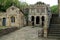 St Winefrides Well historic buildings and bathing pool,Flintshire,UK