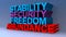 Stability security freedom abundance on blue