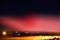 Stable Auroral Red arc polar boreal red light, red aurora borealis