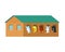 Stable isolated. stabling Horse Wooden House. Vector illustration