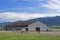 Stable for the shelter of the horses in Wyoming