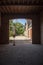 Stable yard entrance Loppem Castle Bruges.