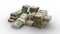 Stack of 5000 Jamaican dollar notes. bundles of banknotes