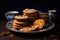 stack of assorted cookies on a plate