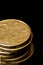 Stack of Australian Dollars over Black Background