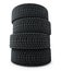 Stack of automobile winter tires