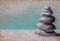 Stack of balanced stones on the beach drawing by pastel