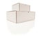 Stack of Blank White Cardboard Boxes Isolated