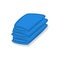 Stack of blue domestic bath beach towels