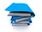 Stack of blue files