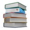 Stack of books covers colorful five different template