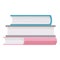 Stack of books, flat vector illustration. Hardback books with colorful covers. Back to school, literacy, library