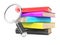 Stack of books and magnifier