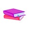 Stack of books for reading, pile of textbooks for education. Book of literature, dictionaries, encyclopedias, planners with