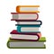 Stack of books simple flat vector illustration. Hardback books w