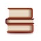 Stack of books on white vector