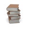 Stack of brown books