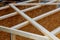 Stack of Building Lumber at Construction Site with Narrow Depth of Field.