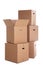 Stack of cardboard boxes isolated