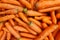 Stack of carrots on a market stall