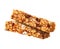 A stack of cereal bar, sweet refreshment