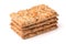 Stack of cereal crispbread crackers