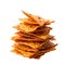 stack of chili tortilla chips isolated