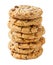 Stack of chocolate chunk crispy cookie