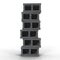 Stack of Cinder Block Bricks isolated on white. 3D illustration