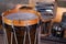 Stack of classic wooden drums