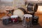 Stack of classic wooden drums