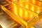 Stack Close-up Gold Bars, weight of Gold Bars 1000 grams Concept of wealth and reserve. Concept of success in business