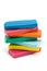 Stack of color plasticine bricks