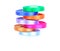 Stack of color ribbons, isolated