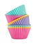 Stack of colorful cupcake paper cups