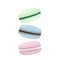 Stack of colorful macaron, macaroon cakes on white background. Vector illustration