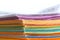 Stack of colorful papers