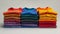 Stack of Colorful Shirts