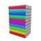 Stack of coloured books