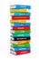 Stack of Coloured School Books. 3d Rendering