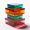 Stack of Colourful acrylic Glass Samples